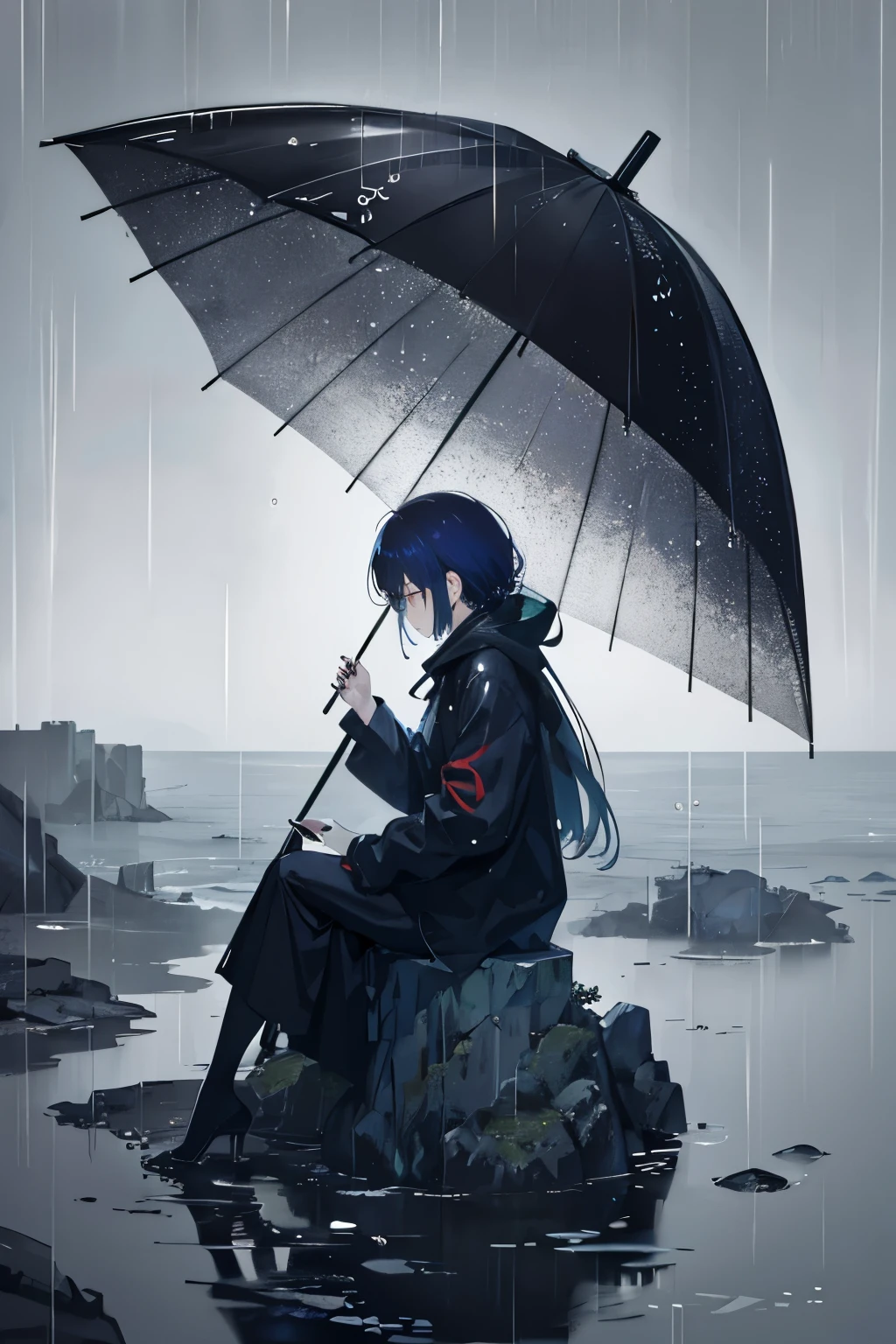 Female UX designer, all alone on a desolate island, holding an umbrella in the pouring rain -- AR 9:16 -- S2
A solitary figure of a female UX designer, huddled under an umbrella, on an abandoned island scene -- AR 9:16 -- S2
A melancholic female UX designer, sitting all alone on an island, in the midst of heavy rain, shielding herself with an umbrella -- AR 9:16 -- S2
A contemplative image of a female UX designer, isolated on a deserted island, engrossed in thought as raindrops cascade around her, u