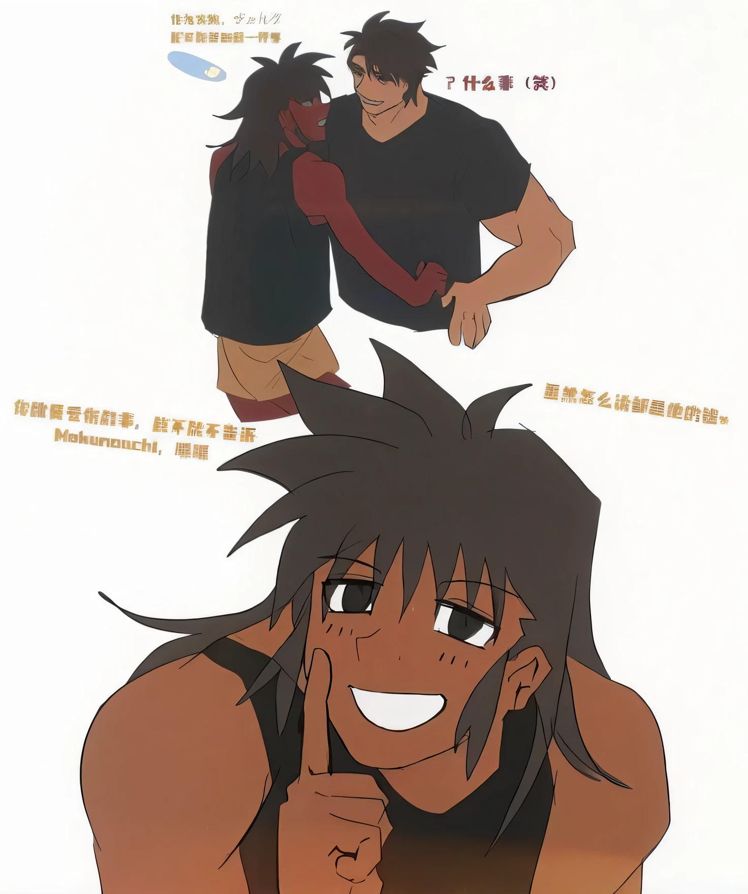 personajes de anime posan para una foto frente a un cartel, ikki tousen, yuyushiki, red line anime movie style, imagen de anime shuushuu, 1993 anime movie poster, a-1 photographs, por Naka Bokunen, Mamoru Hosoda, animado el, anime movie stills anime shikishi