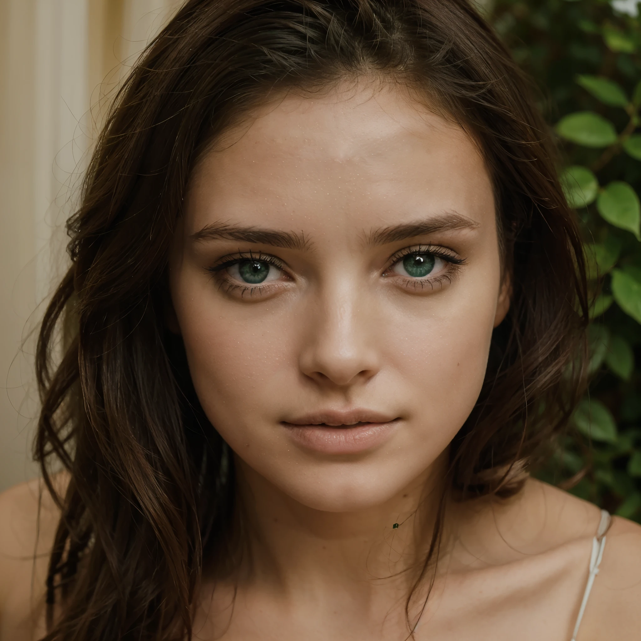 crée une fille d’environ 25 ans sublime aux yeux vert