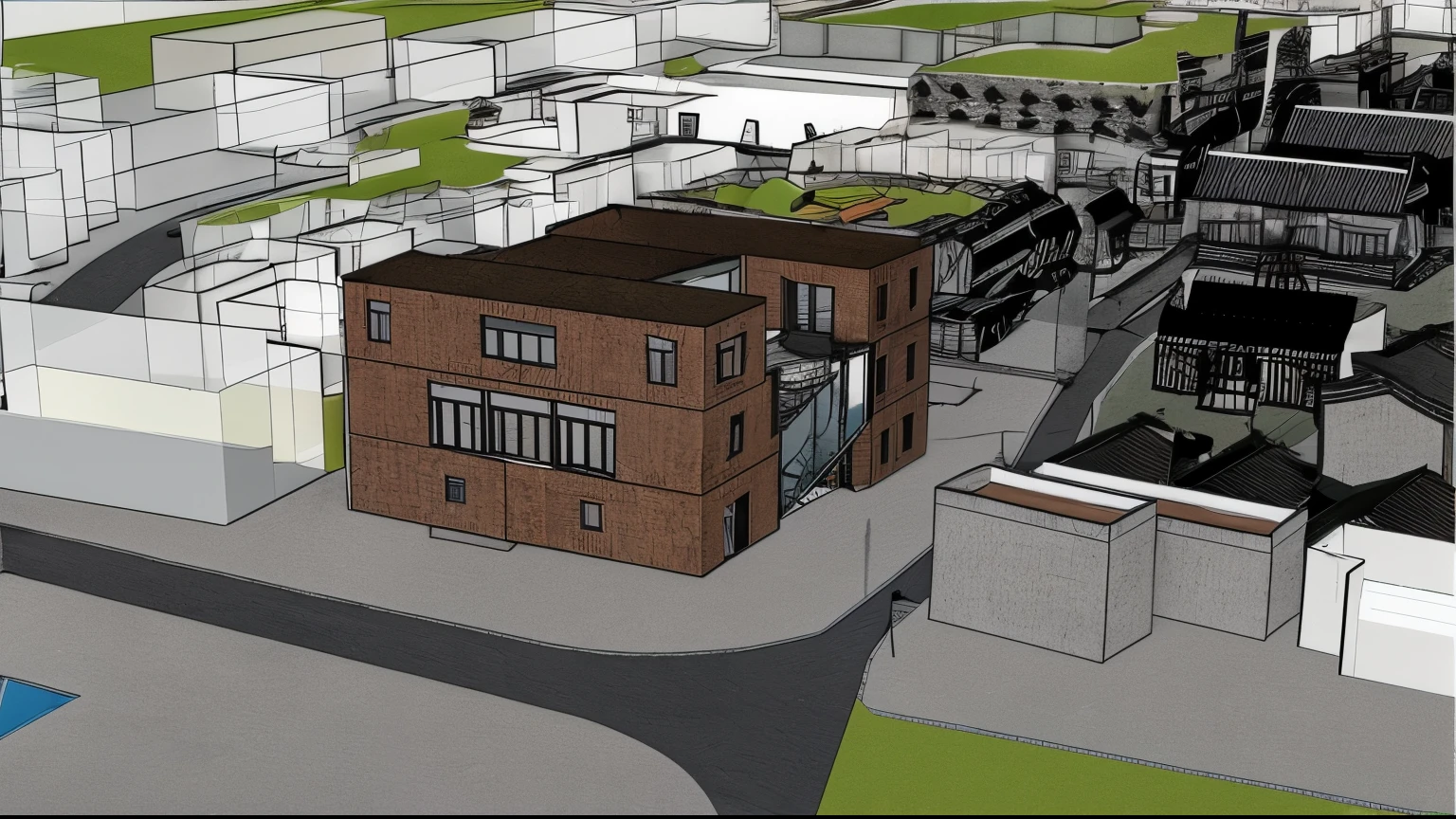 Masonry construction，Three floors，
