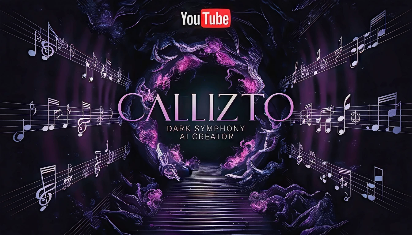 a close up of a stairway with music notes and a video callizto, inspired by Guillermo del Toro, official music video, inspired by Pedro Álvarez Castelló, trailer, youtube thumbnail, youtube, youtuber, inspired by Cristofano Allori, video, music video, by Caroline Chariot-Dayez, by Pedro Álvarez Castelló, album