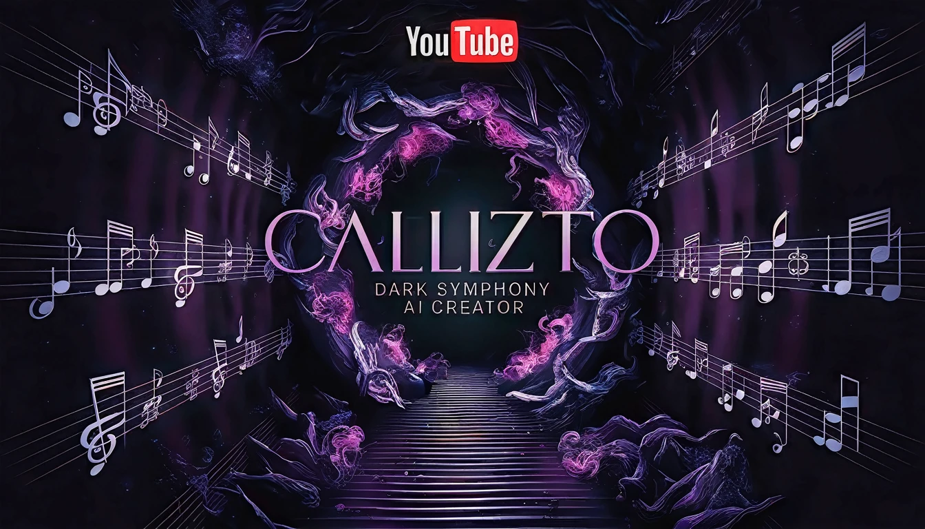 a close up of a stairway with music notes and a video callizto, inspired by Guillermo del Toro, official music video, inspired by Pedro Álvarez Castelló, trailer, youtube thumbnail, youtube, youtuber, inspired by Cristofano Allori, video, music video, by Caroline Chariot-Dayez, by Pedro Álvarez Castelló, album