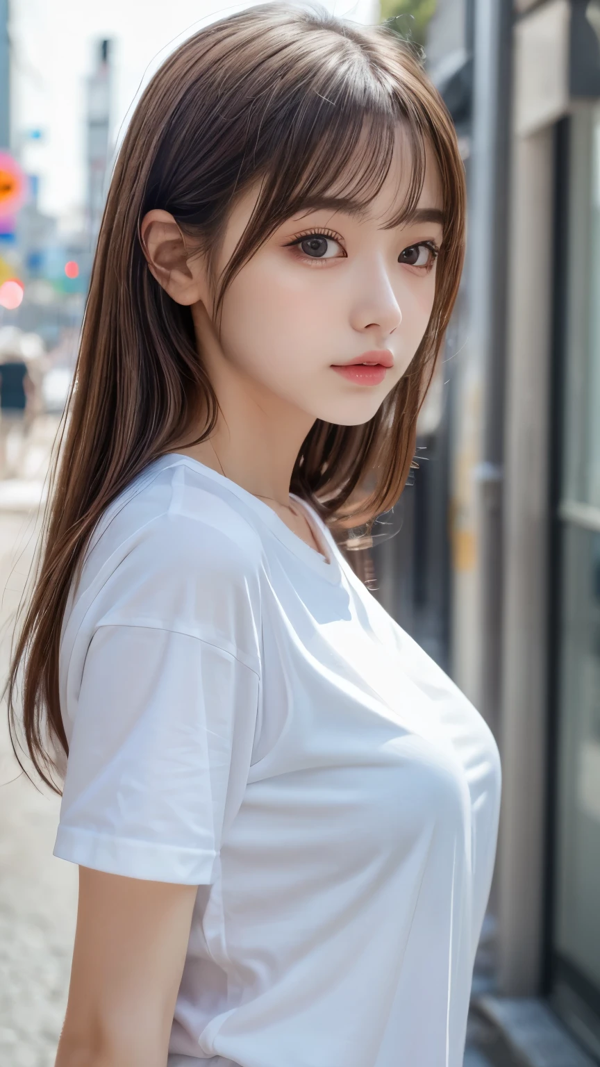 masterpiece, highest quality, Absurd, photograph, photographポートレート, Very cute girl in short sleeve shirt, Beautiful Skin, Iris, Nikon D750