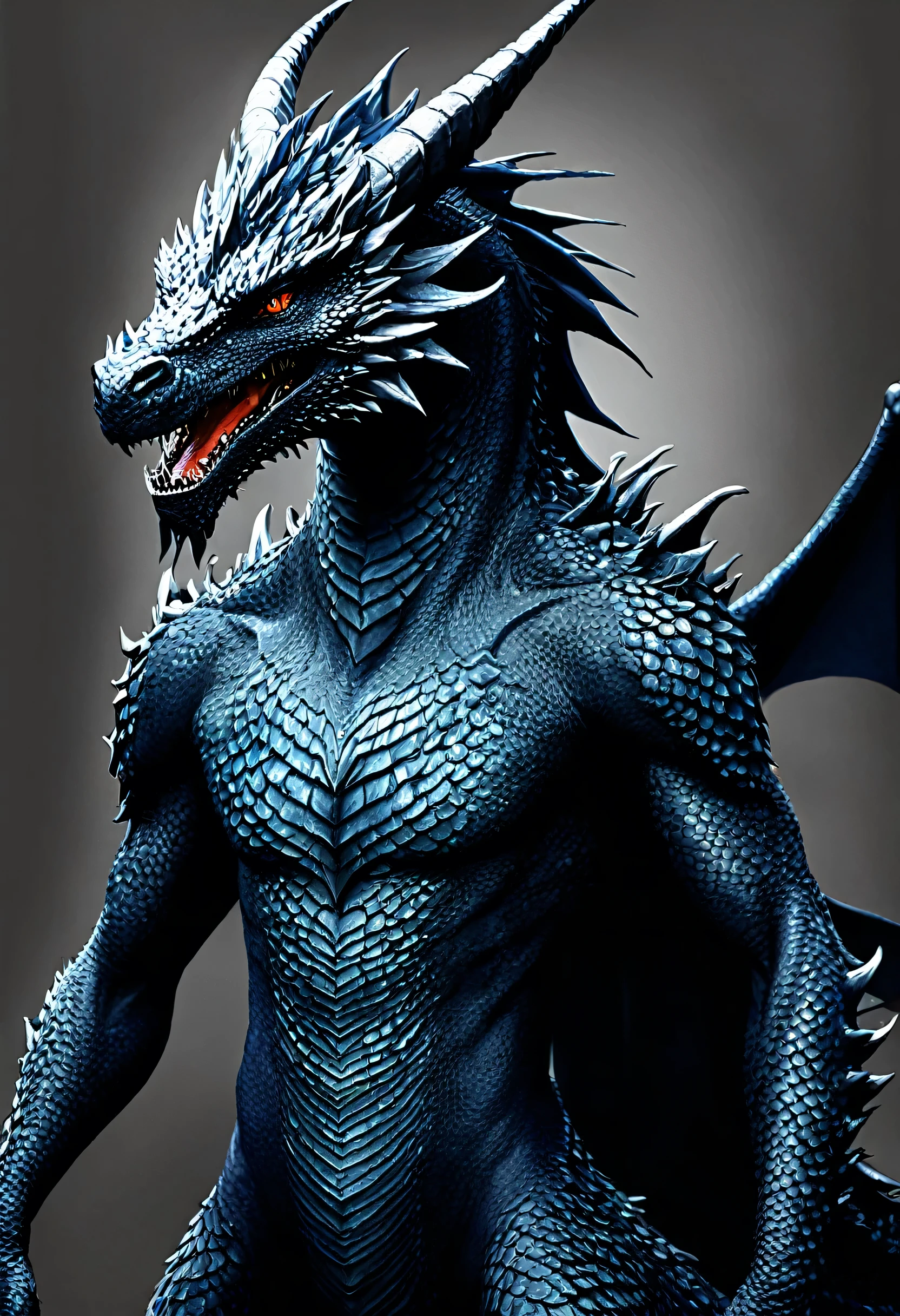 Draw a member of the draconian race in its original form