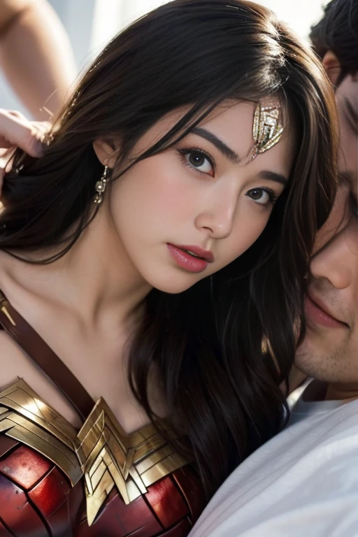 私はWonder Womanです、完璧なWonder Womanの衣装,On all fours,押しDefeated,Defeated,A man mounts me、Hug from the front,お姫様Hugged,Hugged,Being strangled,You can hold it,Leaning on the man,Hugged,Can be lifted,Men lick my face with their tongues,The guys lick my head with their tongues,Men lick my hair with their tongues,My body is licked by men,sleeping face,Close ~ eyes,Open your mouth,Tired face,Face of Suffering,sleeping face,Being slapped in the face,Getting punched in the face,Fighting with men,Fight with the men,Surrounded by men,,Caught between the men,Being held back by men,Entanglement with males, Attacked by men,Brown Hair, masterpiece、beautiful girl、fine 目、puffy eyes、highest quality, 超High resolution, (reality: 1.4), Cinema Lighting,so beautiful、Beautiful Skin、(超reality的な)、(High resolution)、(8k)、(Very detailed)、(beautiful and fine 目)、(Very detailed)、 Detailed face、Diagonal bangle hair、Brown Hair、20-year-old、Wonder Womanのコスプレ,Wonder Woman