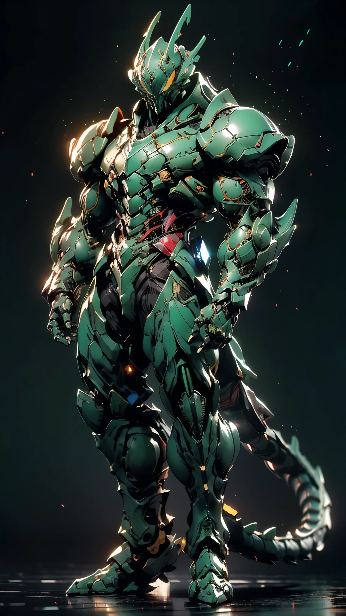 A man wearing a full-face helmet, a fantasy-style biotech armored combat suit, green eyes, (a composite layered chest armor), fully enclosed shoulder guards, matching arm and leg guards, the belt is adorned with dragon claw grasping orbs, (primarily black with red accents), the design balances heavy with agility, a high-tech bio-mecha armor, (lion concept Armor, stand on the top of a skyscraper in a futuristic sci-fi city), this character embodies a finely crafted fantasy-surreal style armored hero in anime style, exquisite and mature manga art style, (element, plasma, energy, the armor glows), ((male:1.5)), metallic, real texture material, dramatic, high definition, best quality, highres, ultra-detailed, ultra-fine painting, extremely delicate, professional, perfect body proportions, golden ratio, anatomically correct, symmetrical face, extremely detailed eyes and face, high quality eyes, creativity, RAW photo, UHD, 32k, Natural light, cinematic lighting, masterpiece-anatomy-perfect, masterpiece:1.5