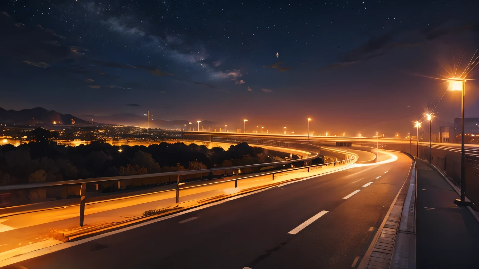 road at night