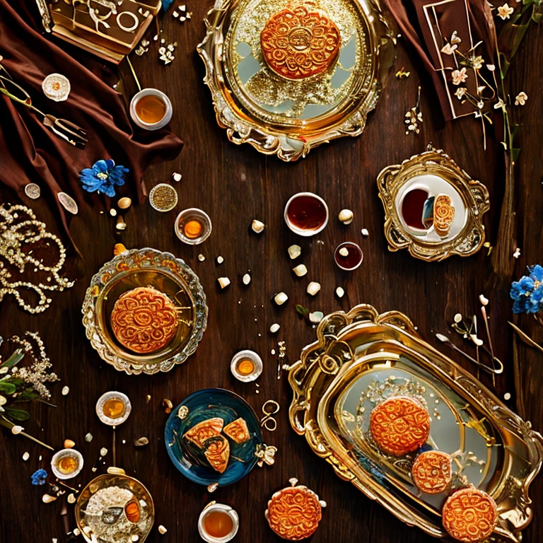 UHD, super detail, high quality, award winning, highres, Masterpiece, Super detail, 16K, Top image quality, Very complex and detailed details, Collection, Still Life, Scene, Realistic, Light and Shadow, Product Rendering, 3D, mooncakev2, art direction, set up, professional product shooting, Complex details, Japanese series products, Elegant and sophisticated, designer art, Beautiful luxury