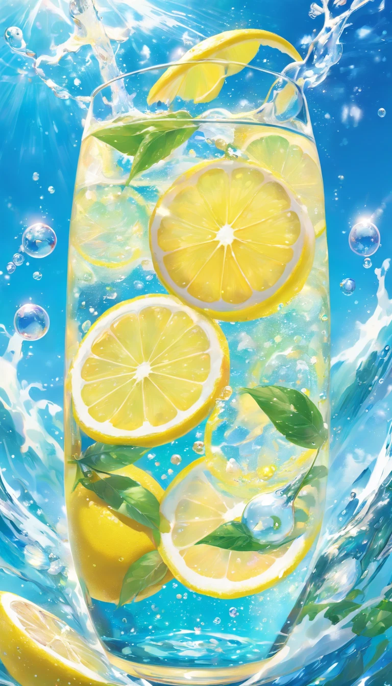 lemmon sparkling water,refreshing bubbles,clear glass bottle,fizzy drink,crisp and tangy flavor,vibrant yellow color,sunlight filtering through the bubbles,effervescent and invigorating,mouthwatering and thirst-quenching,bubbles rising to the surface,glowing with refreshing energy,sparkling water droplets,refreshing citrus scent,crisp and clean taste,hint of zest and tanginess,tingling sensation on the tongue,cool and refreshing on a hot summer day,quenching thirst with every sip,revitalizing and rejuvenating,crystal-clear and sparkling,effervescence capturing the essence of lemon,happy and uplifting beverage,summer vibes in every sip,energizing and revitalizing,light and refreshing carbonation,transforming ordinary water into a delightful treat,invigorating burst of lemon flavor,vibrant and lively,perfect balance of sweetness and tang,effervescence dancing on your taste buds,capturing the essence of summer in every bubble.