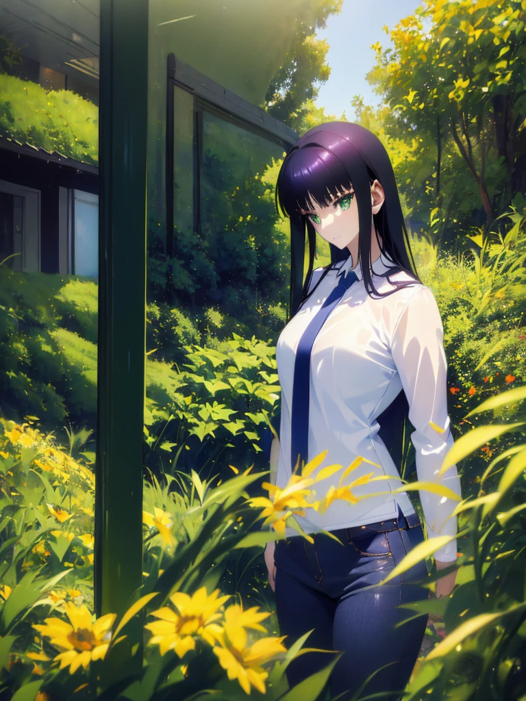 hdr, super detailedなイラスト, cara muy detallada, foto cruda, film grain, They are standing,connect UHD and 8k, Chica anime with long purplish hair and green eyes,estilo de arte anime moe, Young chica anime close up, arte cg anime suave,hermosa chica de secundaria anime, estilo de arte anime moe, chica de secundaria surrealista, Seductive chica anime, chica anime, Attractive chica anime, chica de secundaria surrealista, chica anime,8k UHD, high resolution,CG muy detallado, alta calidad shadows, Detalle Bello rostro delicado, Beautifully detailed ojos delicados,DESCANSO es(Highly detailed 8k wallpaper),(Highly detailed CG 8k wallpaper),Makima-san (Hombre de motosierra),vago (destino/gran orden),Reika Shimohira ,high resolution,Very delicate and beautiful CG illustration.,of the highest quality,Realistic skin feel,tela realista,textura realista,(((pieza vuela))), (((mejor calidad))),8k,A 32K,Obra maestra,hermosa mujer atractiva anime,Super fine,super detailed,high resolution,chica de secundaria surrealista,Obra maestra, mejor calidad, alta calidad, Alta frescura, alta calidad texture, alta calidad shadow, Alto detalle,finos detalles,1 chica,estudiante de preparatoria,solo,soy,solamente una persona,Alone,solo hay una persona,Ese tipo de cosas,Ambiente adulto,Hermosas piernas largas,Hermosos pechos,hermosos muslos,piernas tonificadas,beautiful leg lines,cintura delgada,chica de cuerpo maduro,reddish cabello purpura,reddish cabello purpura,cabello purpura,cabello color cassis,cabello suave y sedoso,cabello colorido,Pelo lacio,shy sonrisa,Una cara sonriente feliz,mirada animada,cute sonrisa,belleza genial,mujer hermosa,hermoso rostro, Hermoso realismo,temptation expression,cara hechizante,calm expression,cabello hermoso,sonrisa,ojos coloridos,ojos verdes,jade eyes,ojos bonitos,Ojos brillantes,ojos delicados,Ojos como joyas,jade eyes,ojos saltones,(ojos verdes:1.5),Rostro cautivador,8 cuerpo de cabeza,altura:171cm,She is wearing a collar around her neck,collar,beaded collar,accesorios magatama,sonrisa,ojos coloridos,ojos verdes,jade e