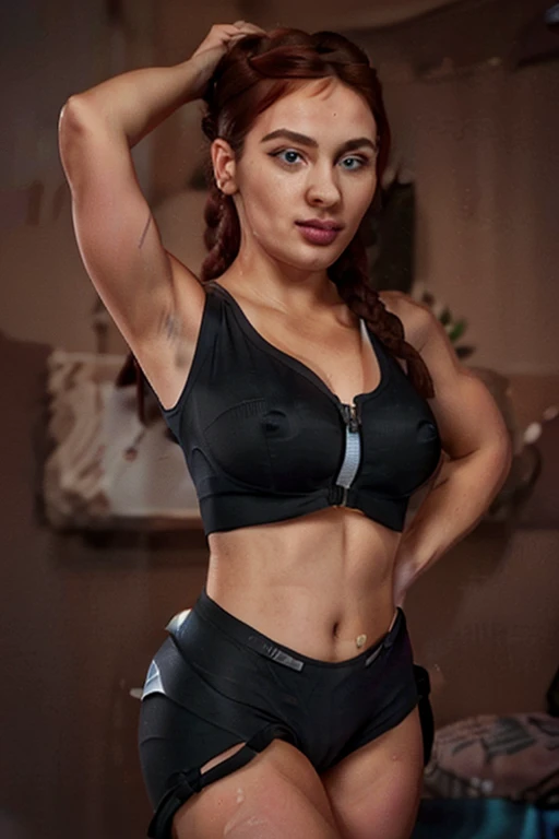 (Aloy:1.2) (de Horizonte Zero Dawn), astronauta, (advanced technology clothing), (tiny, tight clothes:1.2), (sensor em um olho:1.1), exibindo suas curvas, seios redondos, (corpo de ampulheta:1.1), (athletic fit body:1.1), nas montanhas, (detailed hand and finger:1.1), (Postura Sensual:1.1), (licking your lips), Fully open zipper, stomach showing, (Cabelo detalhado), (Red braided hair:1.1), corpo todo, (rosto e olhos detalhados:1.2), (seios enormes:1.1), (peituda), (decote profundo:1.1), (lip contour:1.3), (tetina dura:1.3).