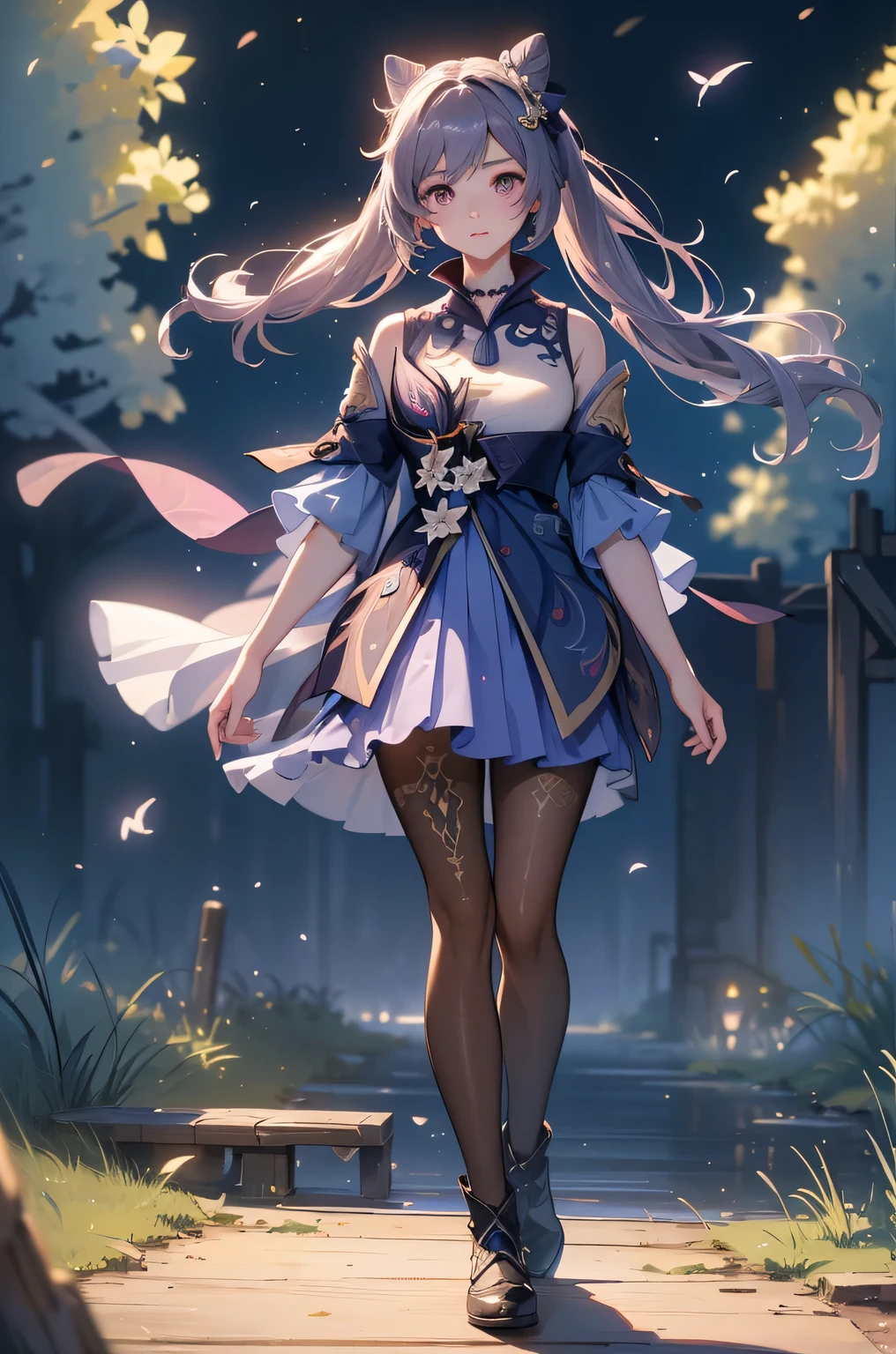 [keqingdef]:1.5,((masterpiece,highest quality,Highly detailed images,Beautiful images))1.4(keqing images、Cities with waterways、Beautiful waterways、The wind is blowing、Overall dim lighting、Backlight、A fantastic atmosphere、Thick Fog、Dust flutters)1.3,(Full body image)1.1

