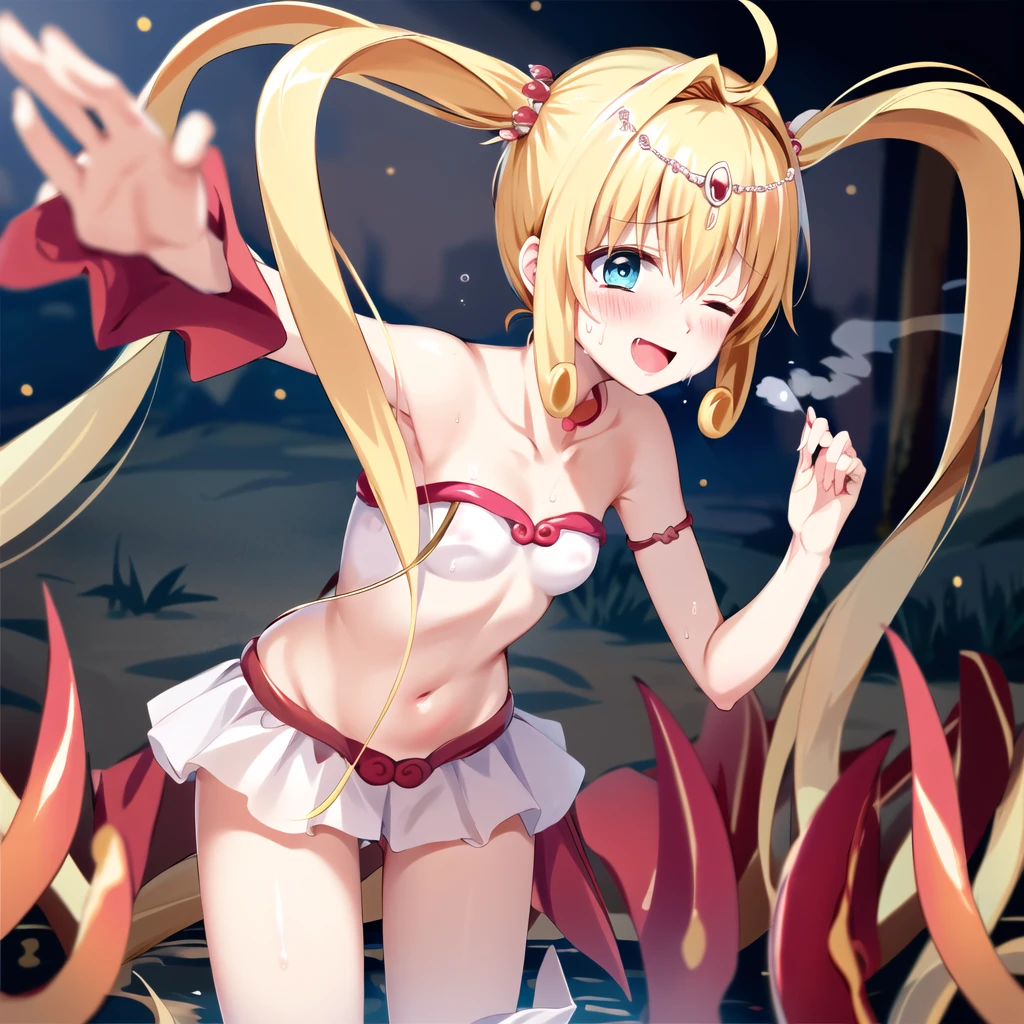 masterpiece, highest quality, High resolution, Hmm., Twin tails, tiara, blue eyes, Long Hair, Ahoge, hair ornaments, Idol, dress, gloves, Are standing, Cowboy Shot, smile, Open your mouth, R18,Tentacles,Tentacles拘束,Tentacles挿入,Tentacles陵辱,Naughty attack,Ecstasy,Costume damage,Naughty expression,Heroine in Trouble,Energy Drain,Untransform,
steam(mist),Wet,Sweat,Climax,Eyes closed,Watery eye,