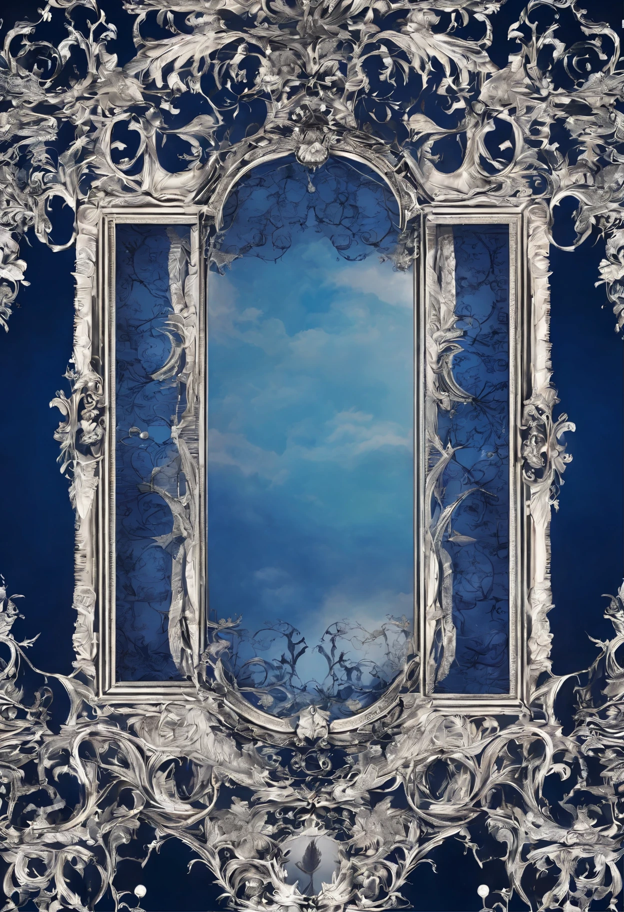 Decorative frame、Deep blue sky, Inflammation, Something is emerging, Great Style – L'oeil Great details, When you blink, you lose detail, Wickerno, Dark and eerie gothic, Romantic Gothic, Dark and glamorous gothic