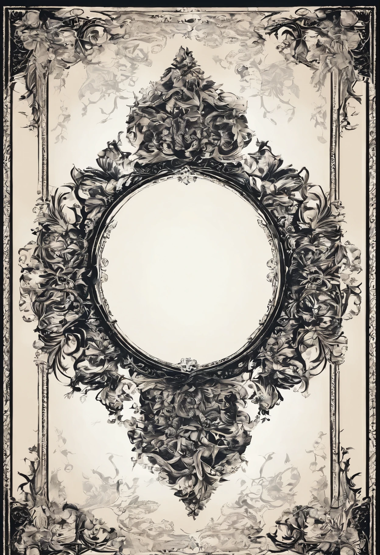 Simple ribbon border、Something is emerging, Great Style – L'oeil Great details, When you blink, you lose detail, Wickerno, Dark and eerie gothic, Romantic Gothic, Dark and glamorous gothic