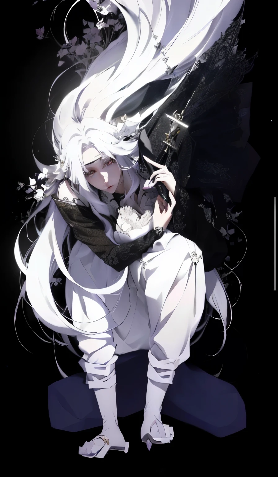 a close up of a person with long hair and a white dress, visual of elegant, key anime visuals, white haired deity, white fox , gapmoe yandere grimdark, ethereal anime, dramatic anime, anime key art, never erased, anime wallaper, key anime art, pin on anime, 2 0 2 1 anime