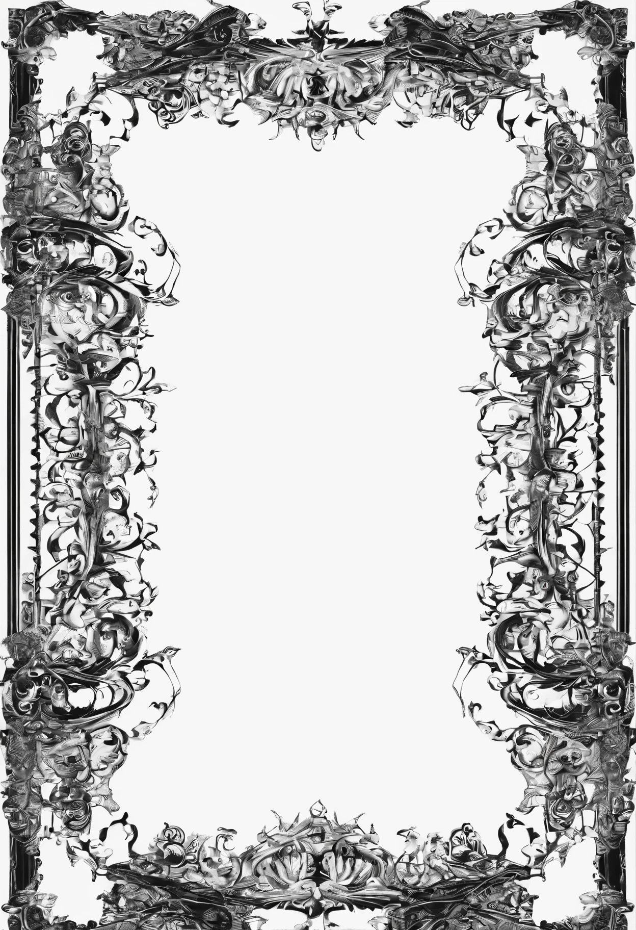 Simple ribbon border、Something is emerging, Great Style – L'oeil Great details, When you blink, you lose detail, Wickerno, Dark and eerie gothic, Romantic Gothic, Dark and glamorous gothic