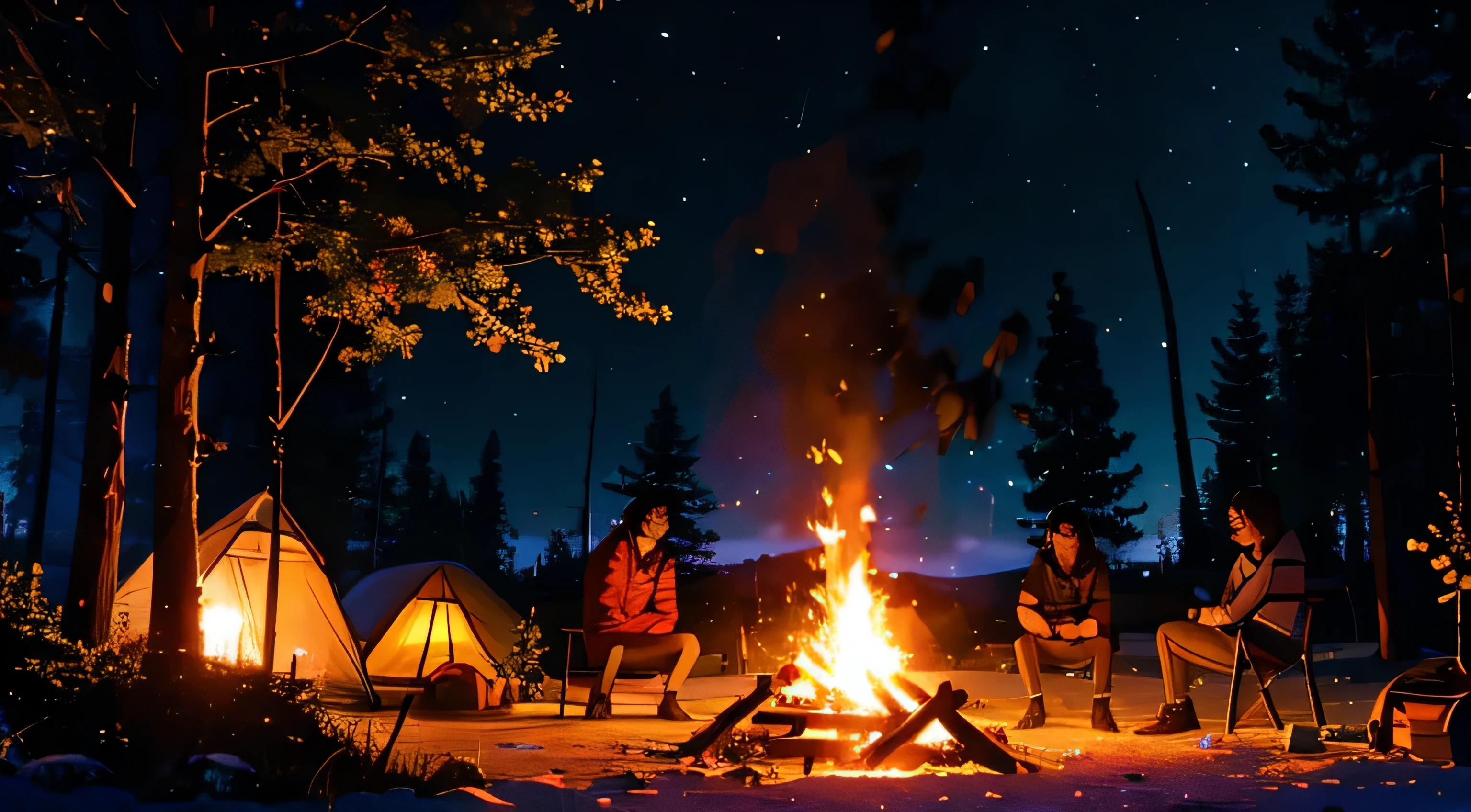 Bonfire , Night Camp 