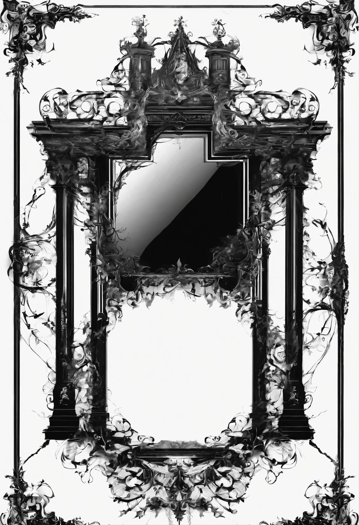 Ribbon decorative frame
