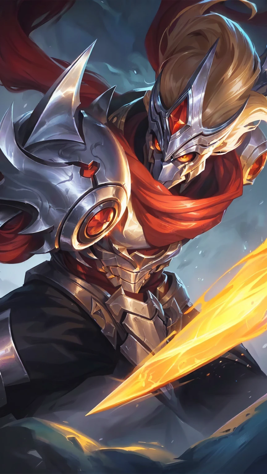 a close up of a person with a sword and a fire, league of legends art style, official splash art, league of legends style art, splash art, league of legends art, league of legends splash art, league of legends character art, iconic character splash art, extremely detailed artgerm, league of legend illustration, league of legends splashart