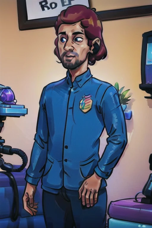 a photograph of a screen showing a photo of a robot next to a telefone, caolho, robot, (sem humanos), telefone, Science fiction, grosso