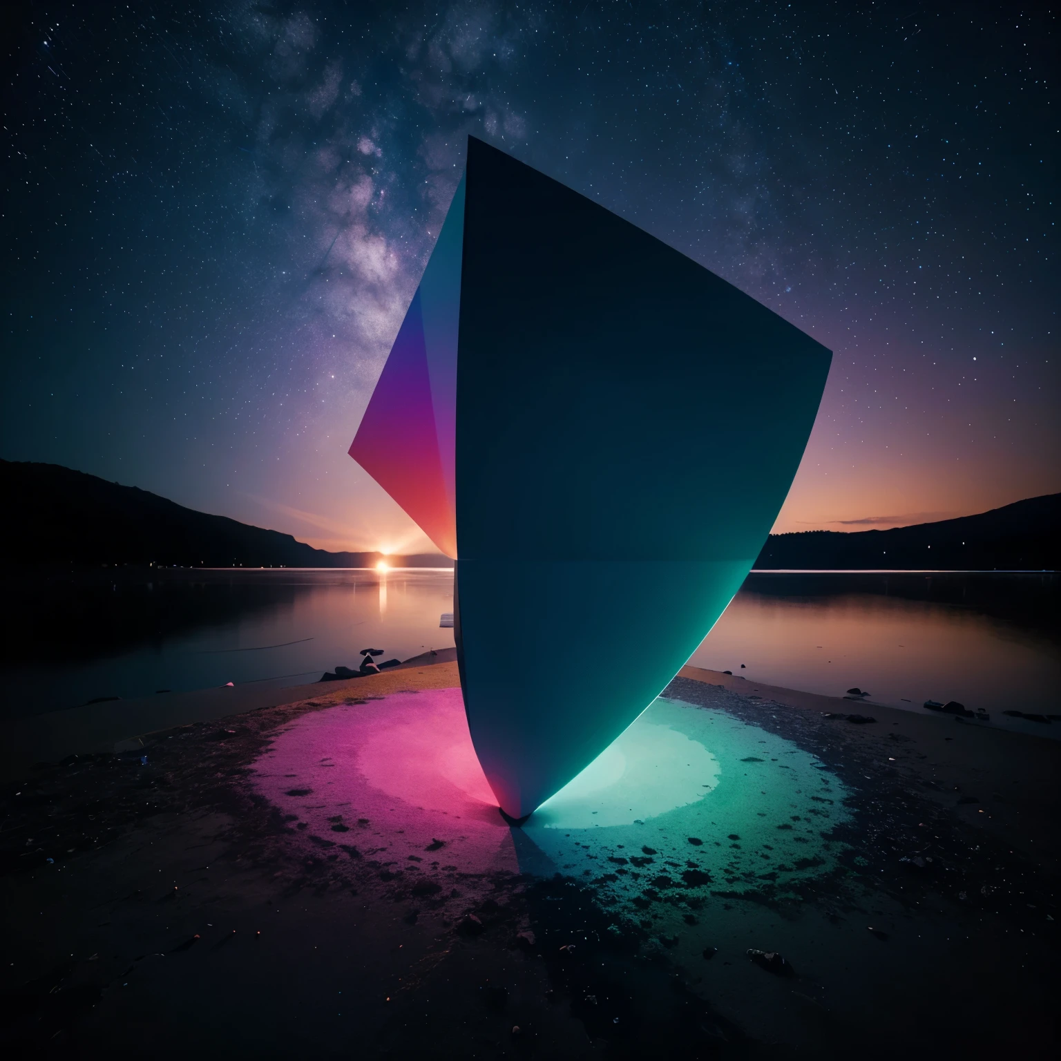 Create a visual art and give me a title and what types of line used (and why), Shapes used, Space, Colors used (and why), and the color harmony used