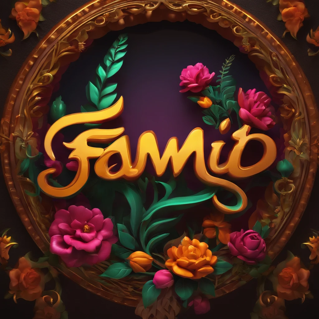 3D logo name with' Fahmid'