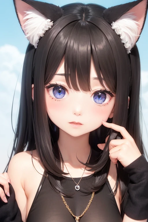 Very big head, Super big head, Cat ear doll, Nendoroid, Swimsuit