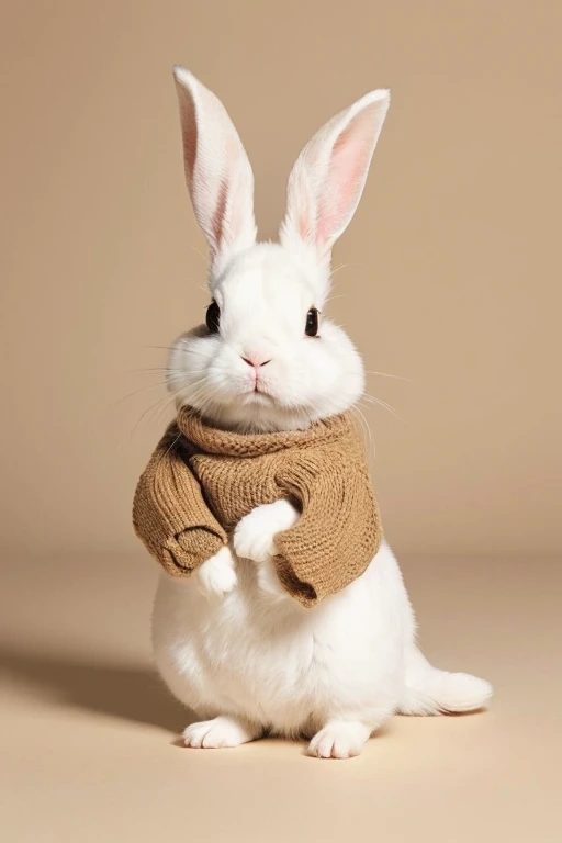 highest quality、Real、
Very pretty light beige color、A rabbit with a white belly