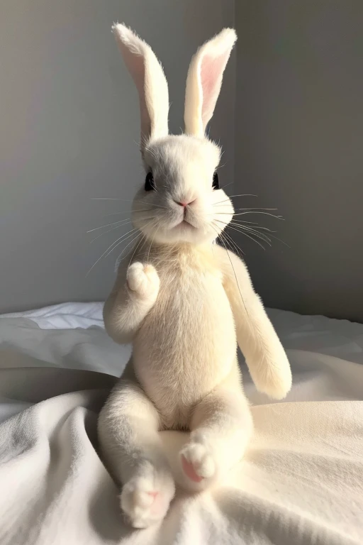 highest quality、Real、
So cute、The whole body is beige、A rabbit with a white belly
No clothes