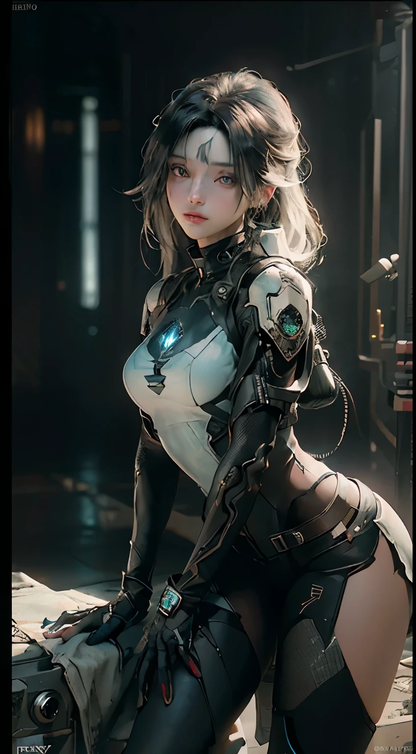 ((Best quality)), ((masterpiece)), (detailed:1.4), 3D, an image of a beautiful cyberpunk female,HDR (High Dynamic Range),Ray Tracing,NVIDIA RTX,Super-Resolution,Unreal 5,Subsurface scattering,PBR Texturing,Post-processing,Anisotropic Filtering,Depth-of-field,Maximum clarity and sharpness,Multi-layered textures,Albedo and Specular maps,Surface shading,Accurate simulation of light-material interaction,Perfect proportions,Octane Render,Two-tone lighting,Wide aperture,Low ISO,White balance,Rule of thirds,8K RAW,