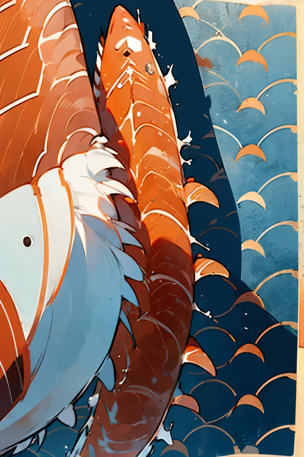 bear, salmon pattern, salmon fin, Mix
