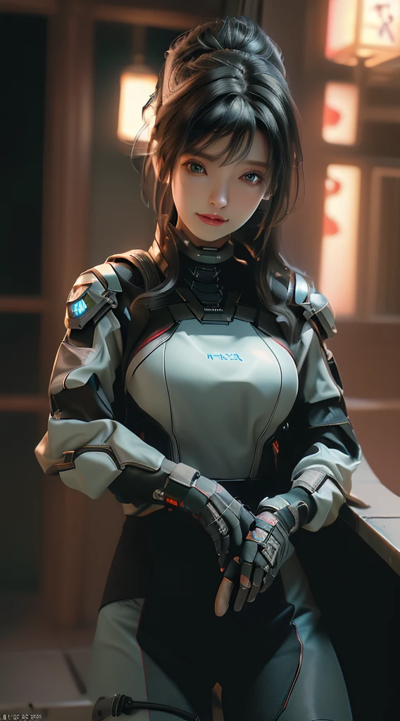 ((best quality)), ((masterpiece)), (detailed:1.4), 3D, Image of a beautiful cyberpunk woman,HDR (High Dynamic Range),Ray Tracing,NVIDIA RTX,Super Resolution,Unreal 5,Subsurface scattering,PBR textures,Post-Processing,Anisotropic filtering,Depth of Field,Maximum clarity and sharpness,Multi-layered textures,Albedo and highlight maps,Surface Shading,Accurate simulation of the interaction between light and material,Perfect proportion,Octane Rendering,Two-color lighting,Large aperture,Low ISO,White Balance,Rule of Thirds,8K Native,