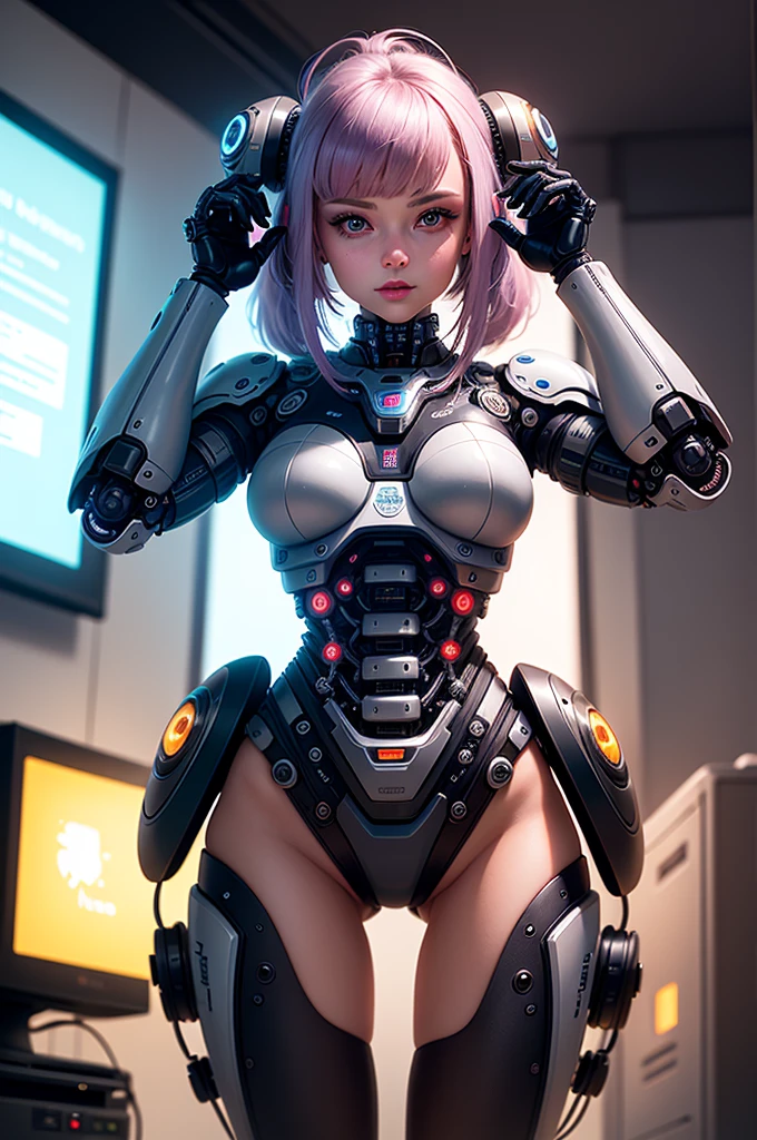 (best quality, Reality: 1.37, Ultra Detailed, Extremely detailed cybernetic organisms: 1.1), Beautiful pictures, Robot worm with the head of a beautiful girl, complicated, Vibrant colors, professional, Science Fiction, Studio Lightning