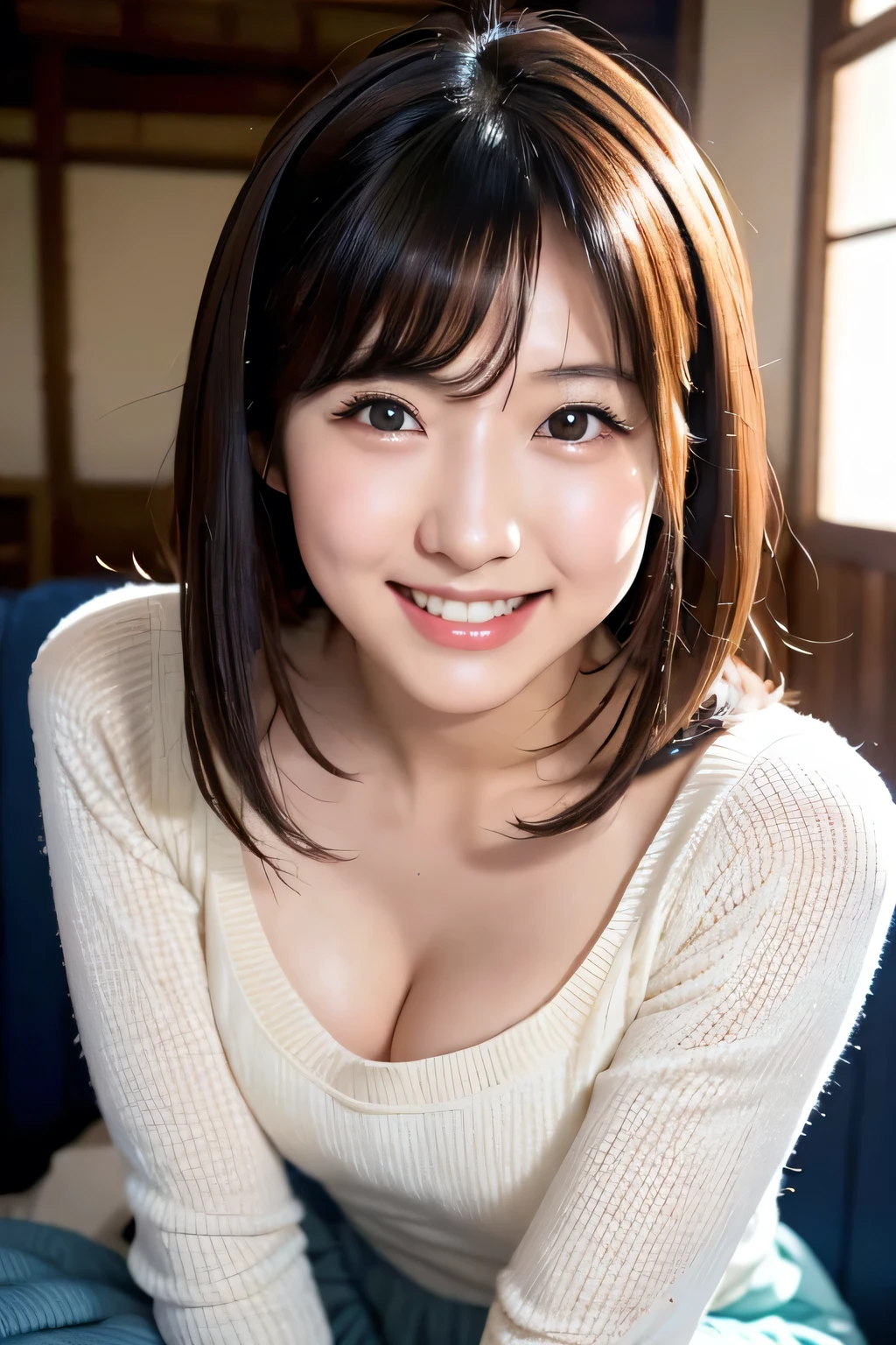 Realistic japanese beauty, cute girl, Idol Style、smile、cute、good、cute chest、Cute Lingerie、 RAW Photos, highest quality, masterpiece,Realistic, photo-Realistic,clear (concentrate:1.1),Professional Lighting, Beautiful Face, highest quality,Ultra-high resolution