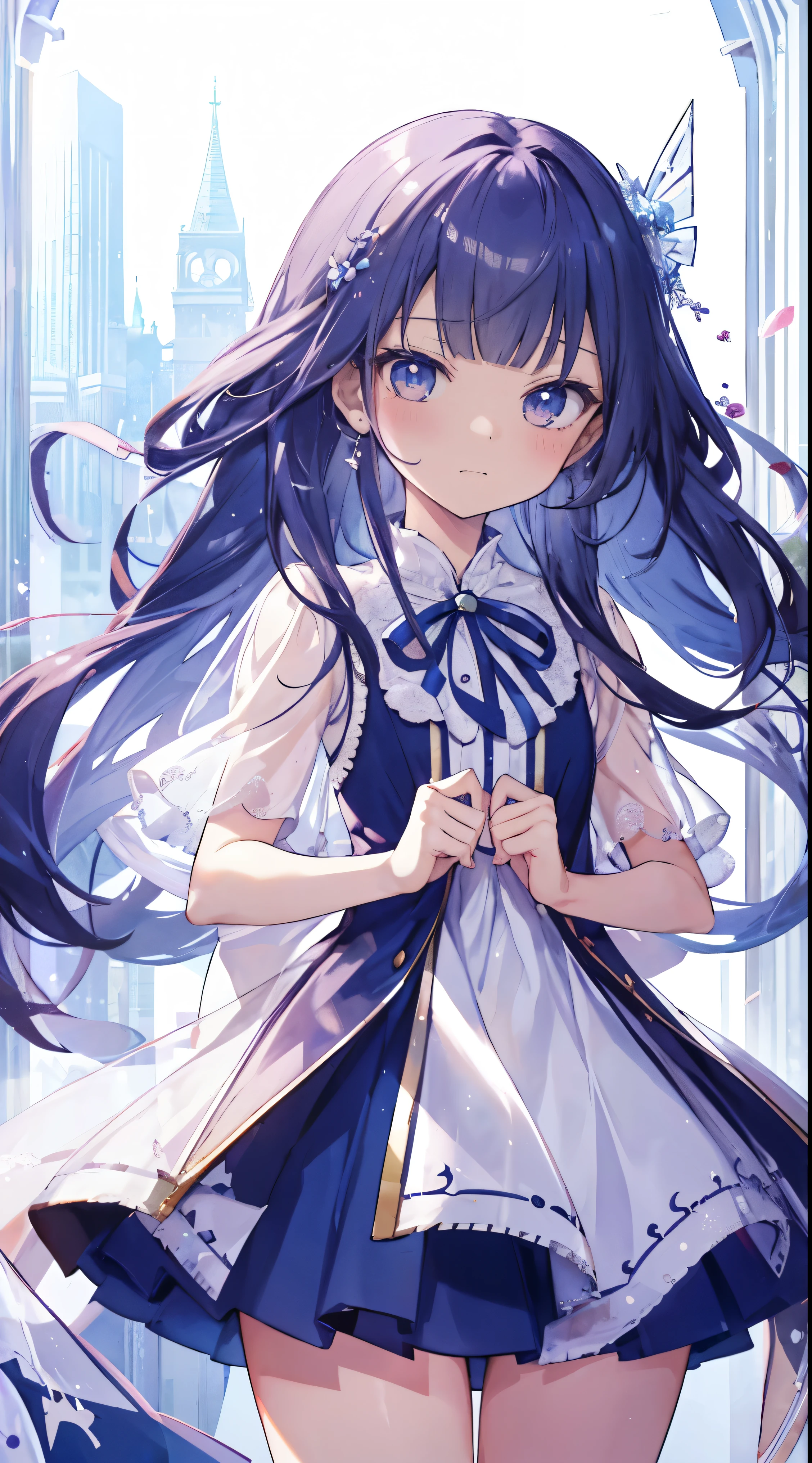 Masterpiece、Highest quality、highest quality、((((Transparency))))、(Embarrassed expression)、Shiny hair quality、Small face、Dynamic pose、Super detailed, beautiful, wide eyes、Ultra-detailed, clear and beautiful faces、Transparency、(cute illustration:1.2), High-resolution, ultra-detailed, best quality, embarrassed、Slim thighs、cute