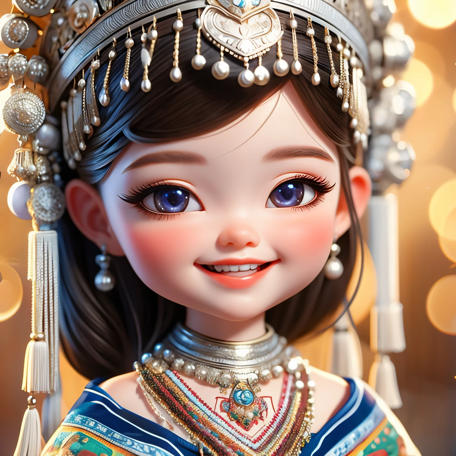 (masterpiece, best quality:1.2), 1 Girl, Solitary，minority，tassel，Headdress