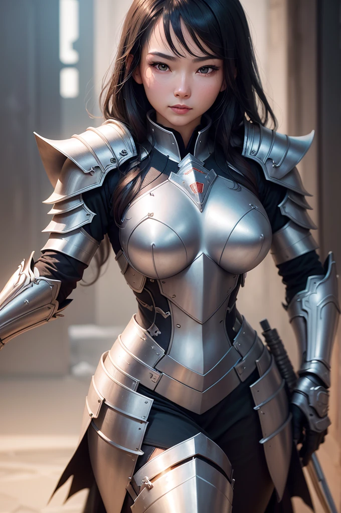 Close-up of a woman in armor, Medium close-up ( single chip ), 8K Type Germ Bokeh, Wojtek Fuss, IG Model | Type Germ, Ross Tran 8k, Por Ruan Jia y Stanley Type Germ, By Jason Chen, Kinematics. author:Leng Jun, author:Yang Jie, yanjun chengt