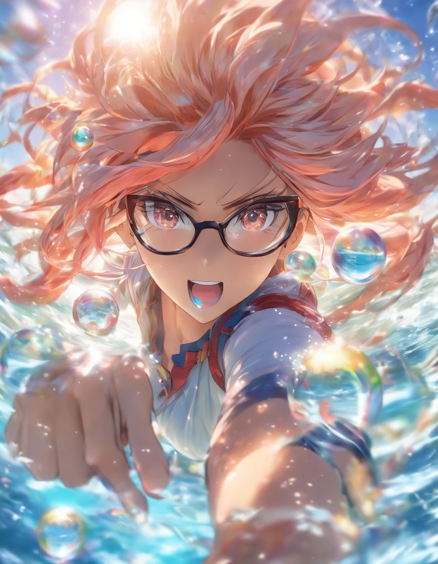 Water Ball Summon　Glasses　woman