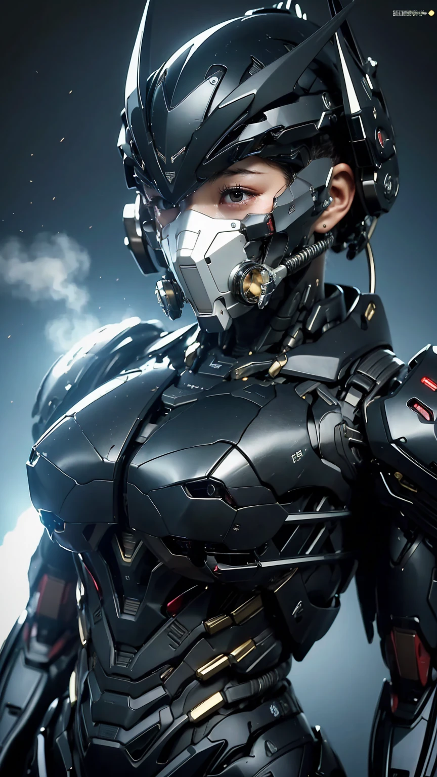 最high quality非常に詳細, Advanced Details, high quality, 最high quality, High resolution, 1080p, hard disk, beautiful,(War Machine),(headgear),See the big picture,beautifulサイボーグ女性,Purple Mecha Cyborg Girl,Battle Mode,Mecha Body Girl 8k Elementary school girl Sweaty face Droopy eyes short hair Gas mask with extension nozzle boyish Steam coming from the head My hair is wet with sweat Black Hair, Steam coming out of the mouth Whimpering