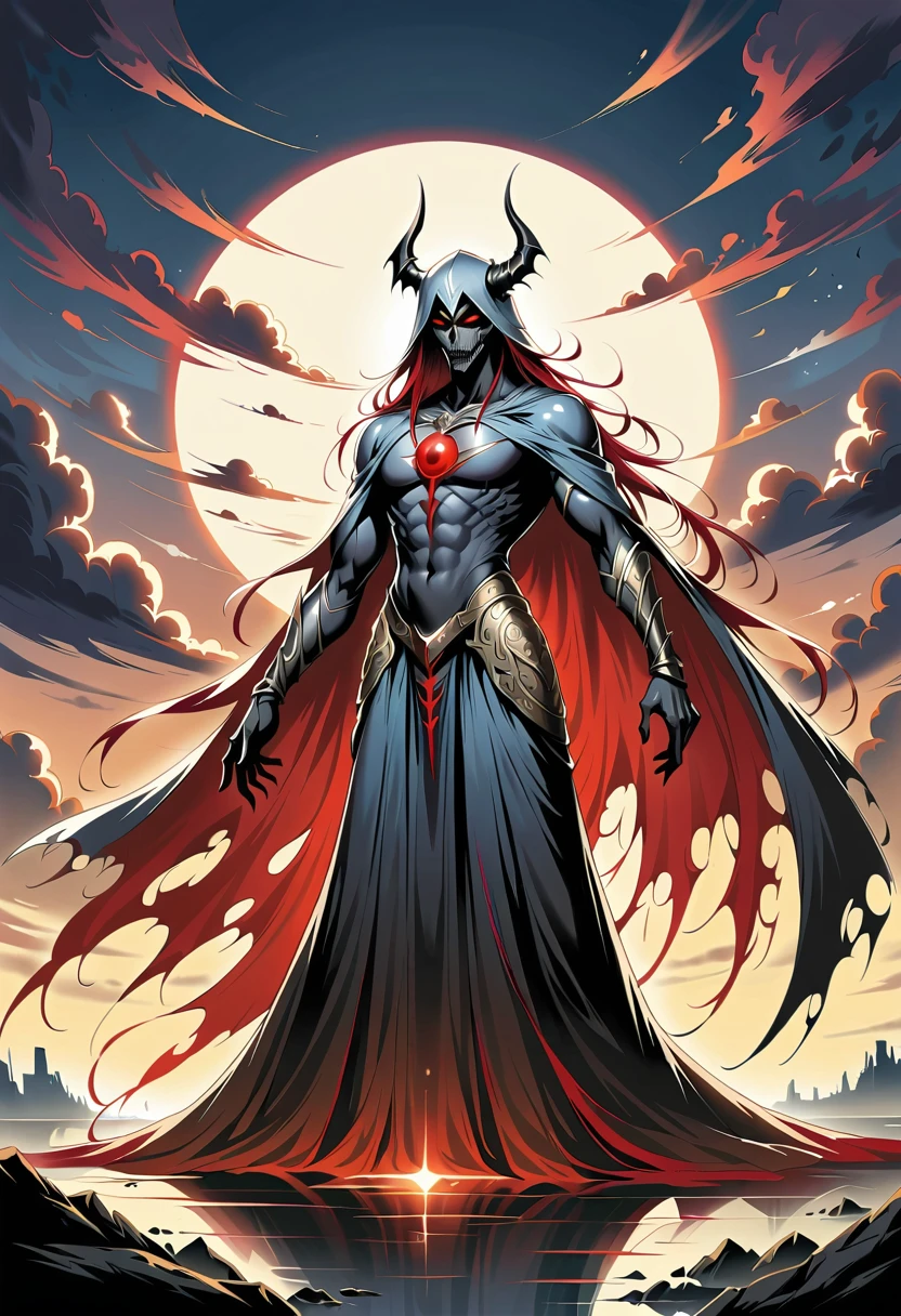 Character concept design,,Death Demon,Dragon Island,(Perfect hands:1.37)