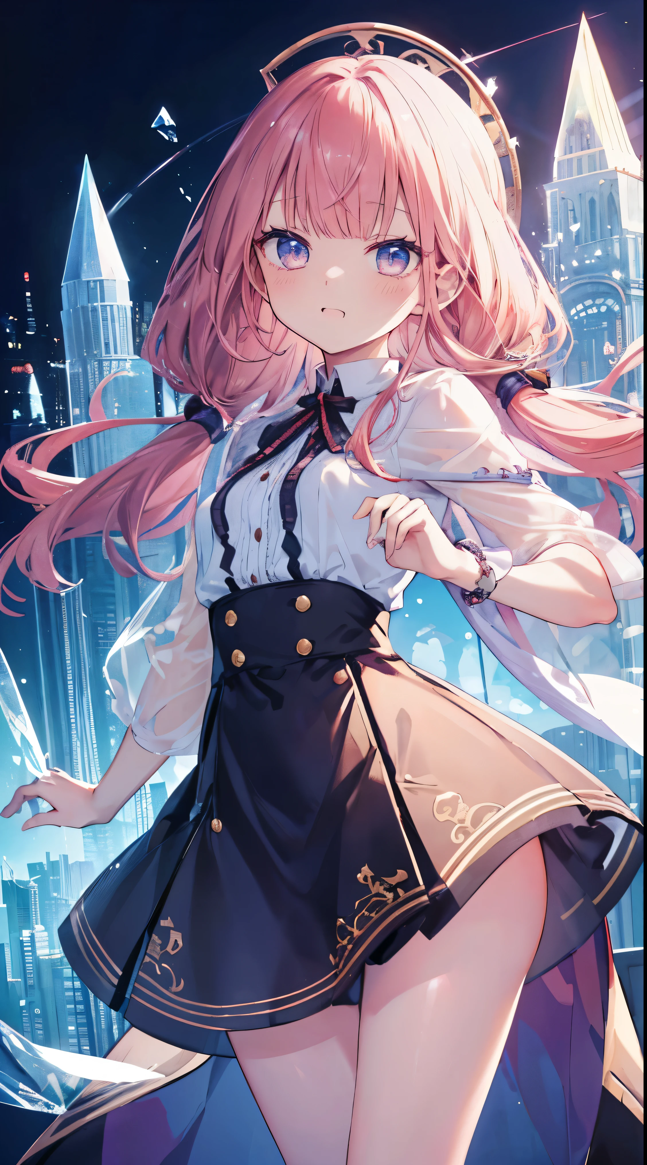 Masterpiece、Highest quality、highest quality、((((Transparency))))、(Embarrassed expression)、Shiny hair quality、Small face、Dynamic pose、Super detailed, beautiful, wide eyes、Ultra-detailed, clear and beautiful faces、Transparency、(cute illustration:1.2), High-resolution, ultra-detailed, best quality, embarrassed、Slim thighs、cute