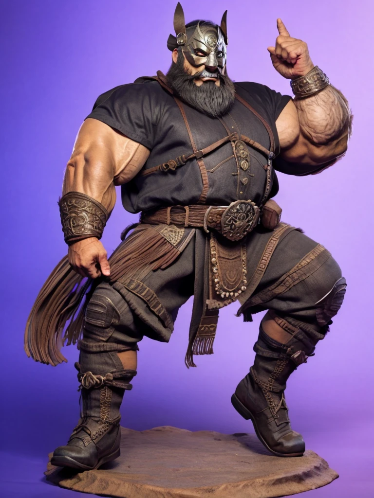 Old men,beard,big muscle ,mask off,old men,full body pose