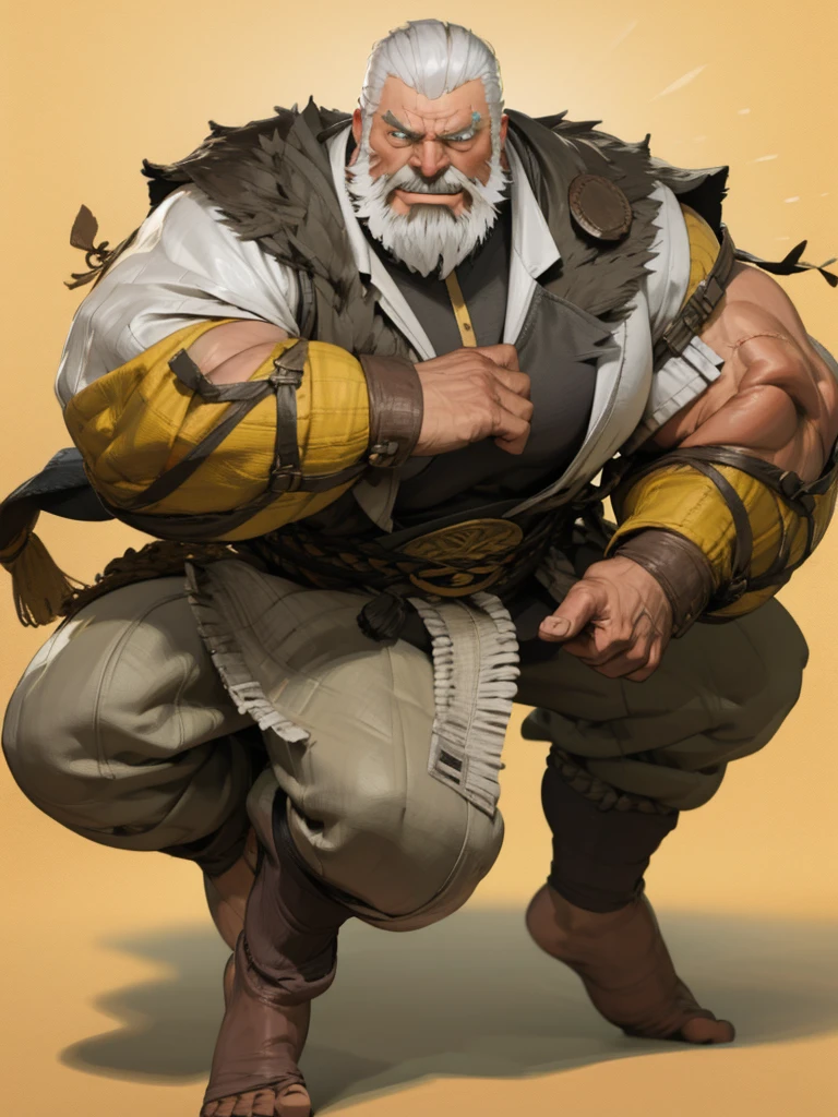 Old men,beard,big muscle ,mask off,old men,full body pose