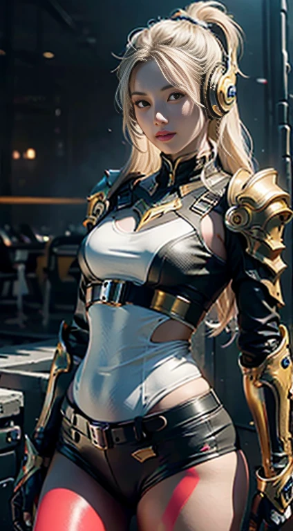 Mercy from Overwatch, character sportrait, sportrait, closeup cleavage, concept-art, Complicated details, The is very detailed, Mobis style