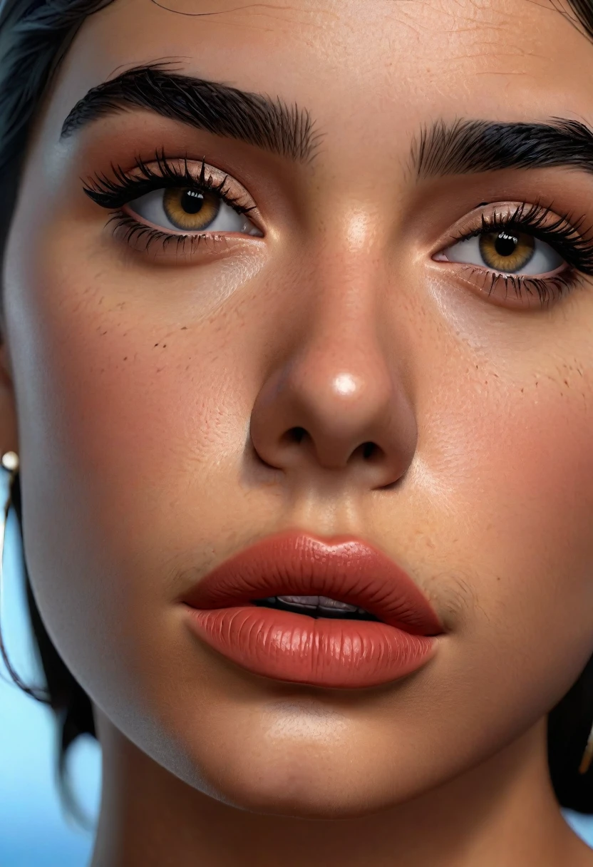 (best quality,ultra-detailed),(realistic,photorealistic:1.37),face,dua lipa,detailed lips,natural texture,imperfect skin,ankles,teardrop-shaped breasts,
