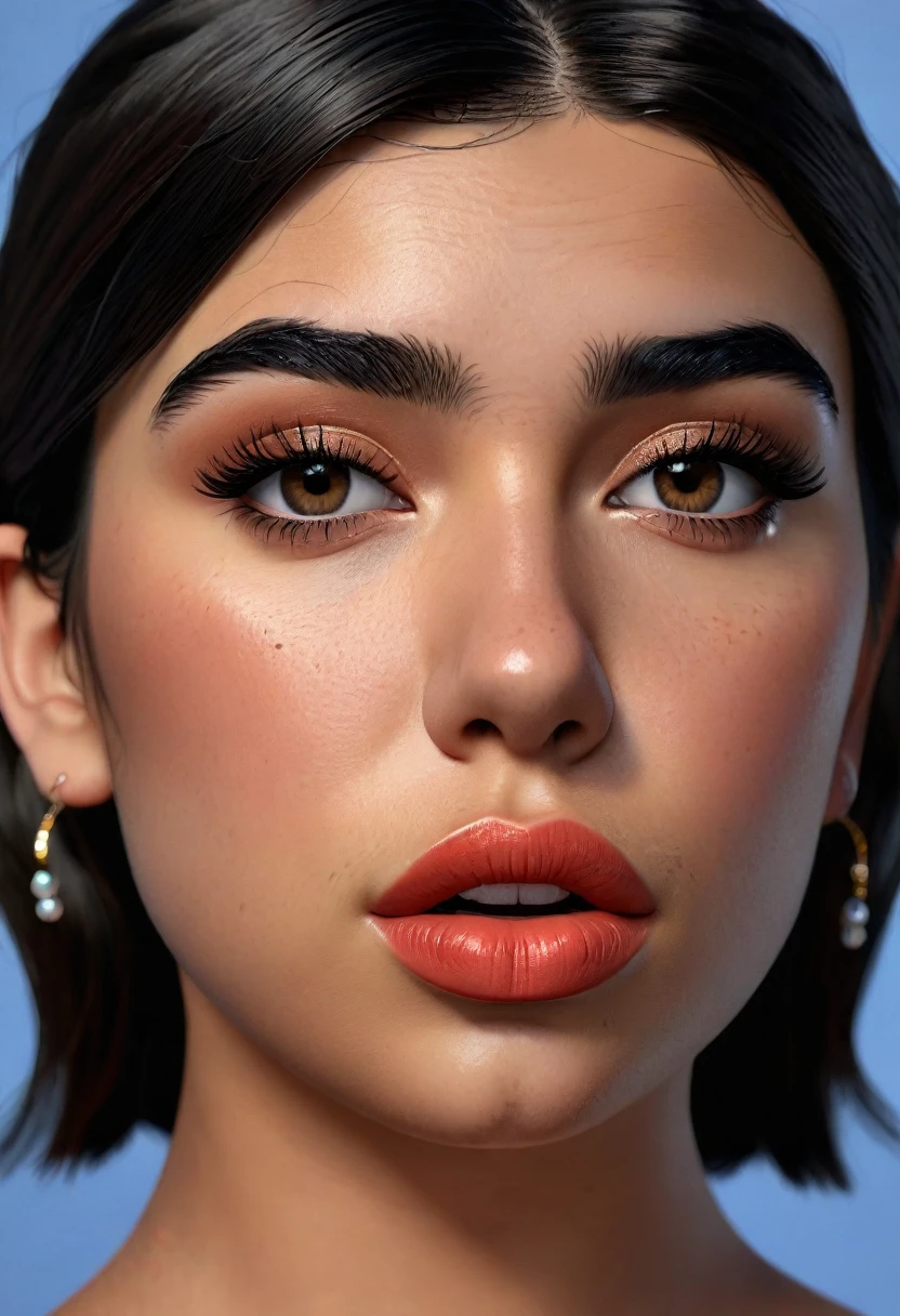 (best quality,ultra-detailed),(realistic,photorealistic:1.37),face,dua lipa,detailed lips,natural texture,imperfect skin,ankles,teardrop-shaped breasts,