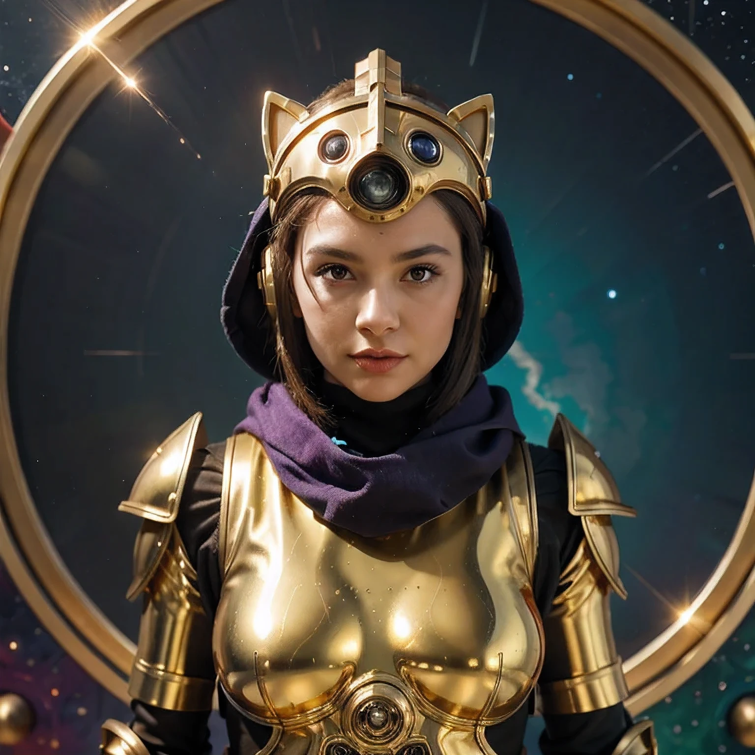 there is a gold robot with a big hat on top of a rock, small character. unreal engine 5, highly detailed textured 8 k, highly detailed textured 8k, rendered in redshift, super highly detailed, super detailed render, created in unreal engine 5, made in unreal engine 5, rendered in unreal engine 5, hyperdetailed fantasy character, sci-fi highly detailed，a close up of a toy figure of a robot with a scarf, c3po, gold sci - fi armour, the golden humanoid robot, the golden cat armor knight, sofubi, goblin, heavy gold obsidian armor, gold obsidian armor, super highly detailed, masterpiece fine details, full body close-up shot, 2023 4k，Seabed ice sheet background（（（Idol stage））），detailed armor, ornate headdress, samurai helmet（（（Dynamic rotating concentric circles）））（Dynamic rotation of concentric circles）Mandala is the result of the long journey of creating concentric circles of liquid color, there is a glass bowl with a green and purple swirl inside, simulacrum of a space fungus, alien flower, distant nebula are glowing algae, inspired by Otto Piene, inspired by Earnst Haeckel, top down extraterrestial view, covered with ferrofluid. dslr, translucent algae ornate, the eye of the universe, anatomical fractal，which interact through transparency, refraction, reflection, and collision. The ultimate goal is to showcase unique, detailed, and aesthetically pleasing images that capture the audience's attention through their initial visual impact and stunning details in liquid interactions，there is a cake with a red and yellow center on a blue plate, inspired by Otto Piene, victor antonov, culinary art photography, inspired by Graham Sutherland, colorful ferrofluid armor, inspired by Anish Kapoor, alexandra fomina, david kassan, by Jan Rustem, rudolf is hired, sergey krasovskiy, kai vermehr