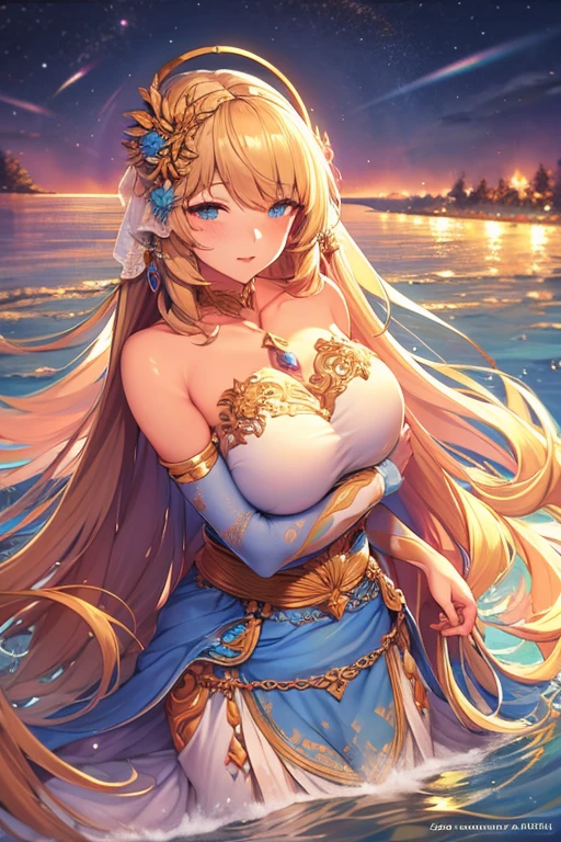 "(best quality,ultra-detailed),water element angel from lake,beautiful detailed eyes,beautiful detailed lips,flowing white dress,ethereal beauty,long flowy hair,golden halo,sparkling water drops,floating wings,soft ethereal light,impressionist painting style,vibrant colors,pastel color palette" rate R poses 