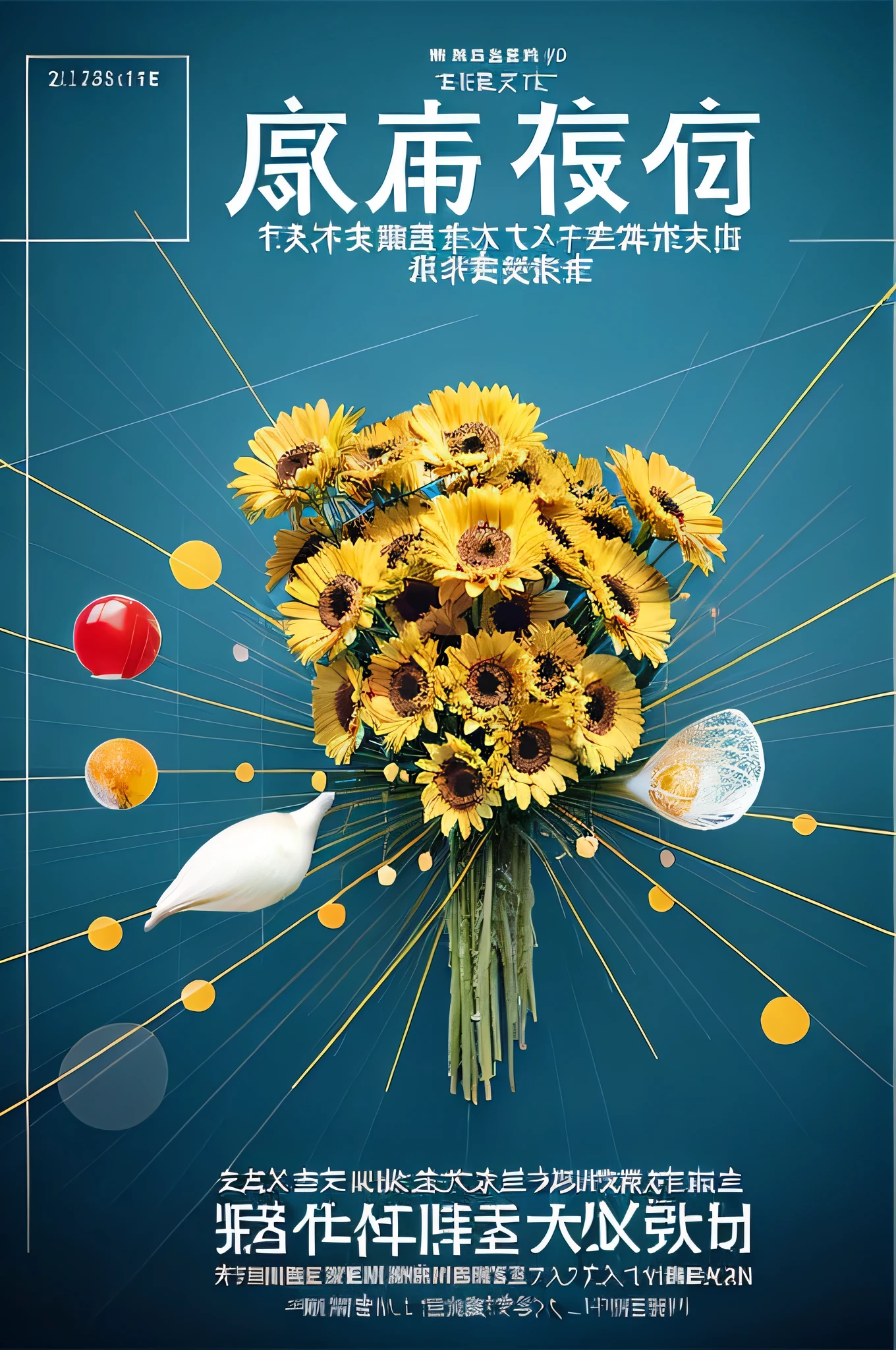 Ultra-high resolution,(Masterpiece 1.4),With an artistic touch,No more than two symbols appear,Minimalist style - emphasizes the simplicity of the poster,Avoid too many complex elements。 Warm tones - Use orange、、Red and other warm colors,Create a warm atmosphere。 Vibrant elements - including ribbons、balloon、water gun、Water polo, etc.,Represents youthful vitality。 Youthful- reflects the vitality of graduates and their vision for the future。 Campus scene - can be a landmark building or landscape on campus,Increased sense of identity。 Graduation symbols - such as bachelor caps、diploma、Grain-pulling ceremony, etc.,Emphasize graduation theme。 Event information is prominent - make sure the time、Place、Please leave blank for information such as organizers。 Modern fonts - Choose a font that is legible and has a modern feel。 Focus - Determine the focal point of your poster,Such as event title or key image。 Decorative Patterns - Use simple geometric patterns or natural elements as background decoration。 Contact Information - Leave blank to include phone number、Email or QR code location。 Iconic slogans - such as "Enjoy your graduation,"A summer of carnival"。